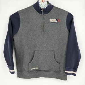 Walt Disney World Sweatshirt Mens 2X Half Zip Pullover Casual Gray Navy Blue